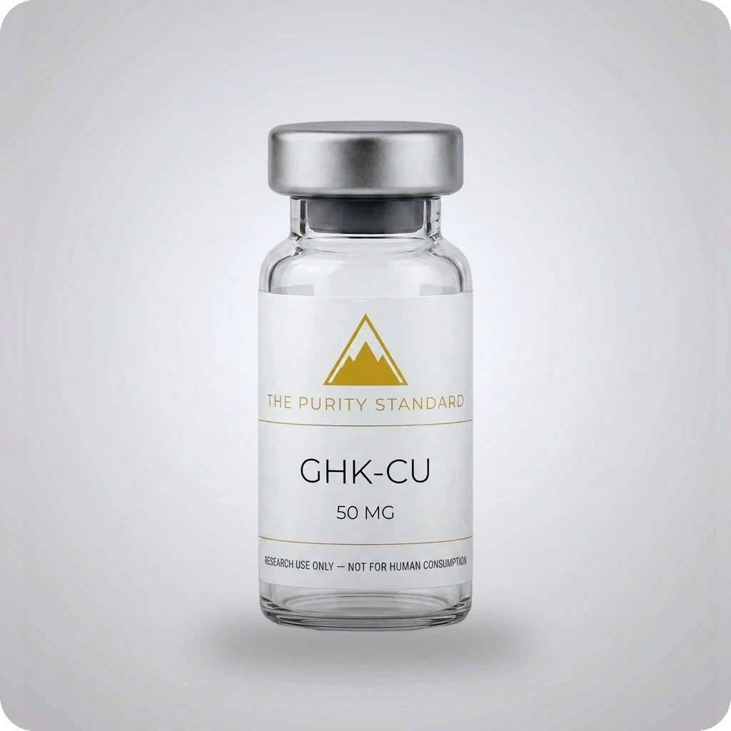 GHK-Cu — The Purity Standard branded peptide vial