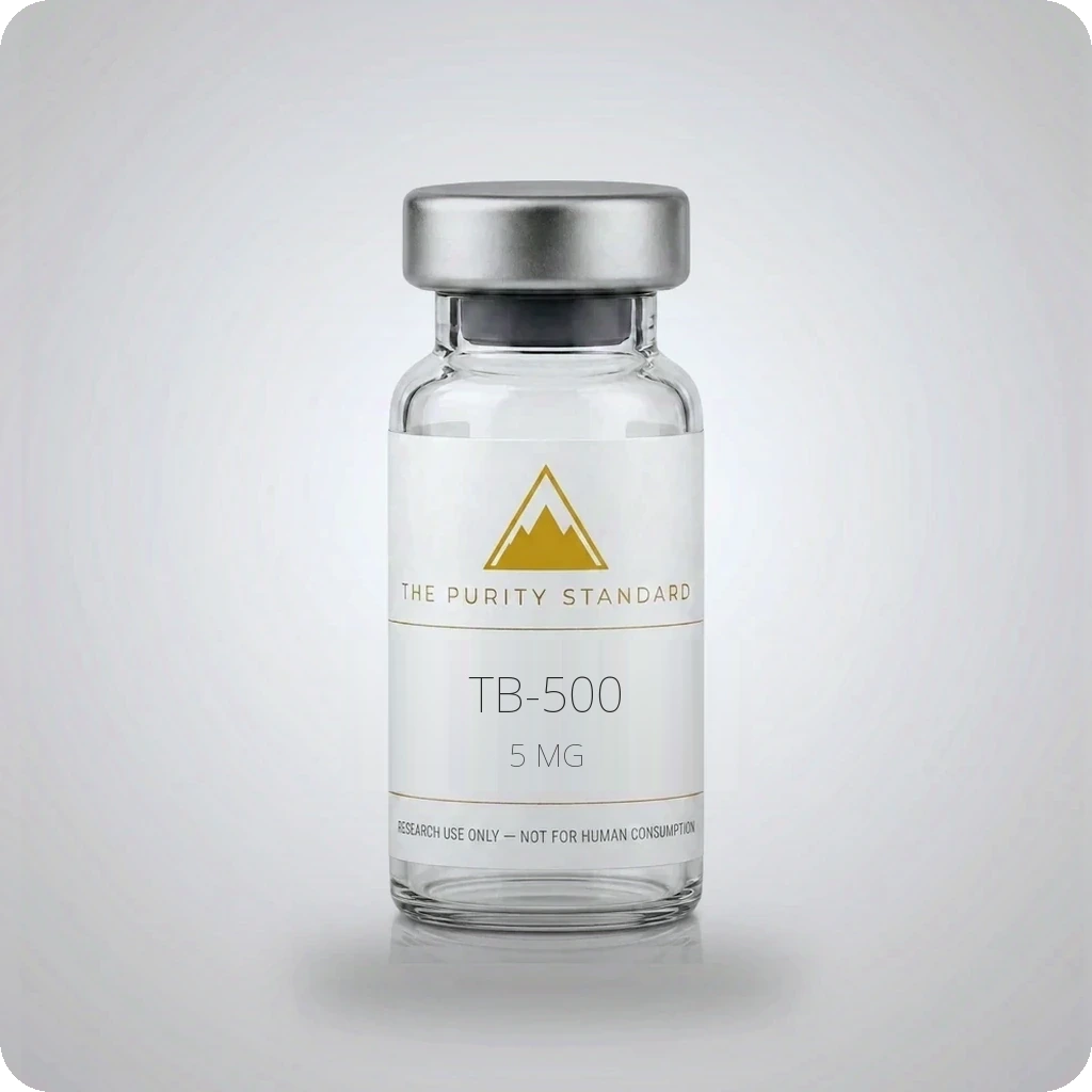 TB-500 — The Purity Standard branded peptide vial