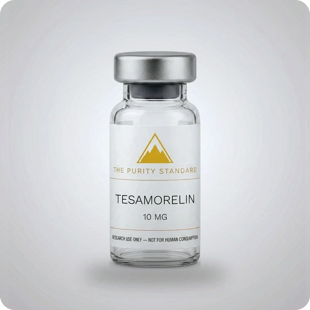 Tesamorelin — The Purity Standard branded peptide vial